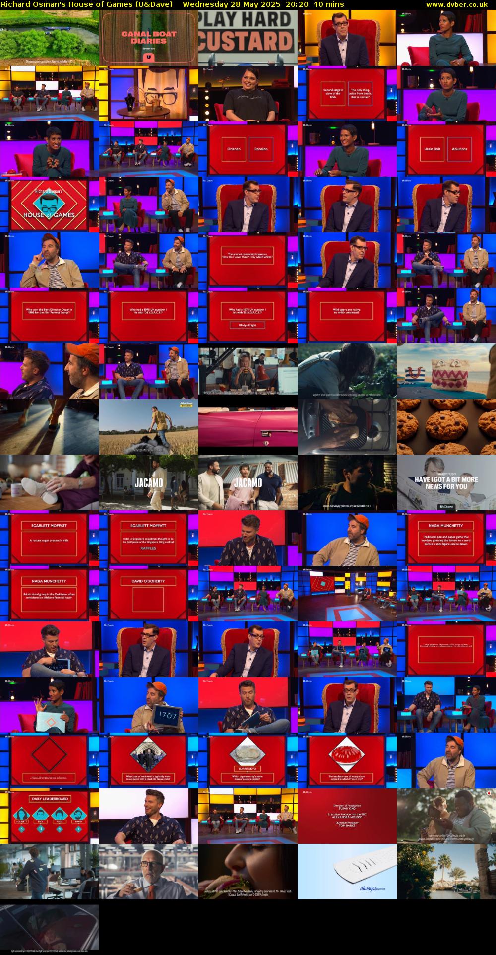 Richard Osman's House of Games (U&Dave) Wednesday 28 May 2025 20:20 - 21:00