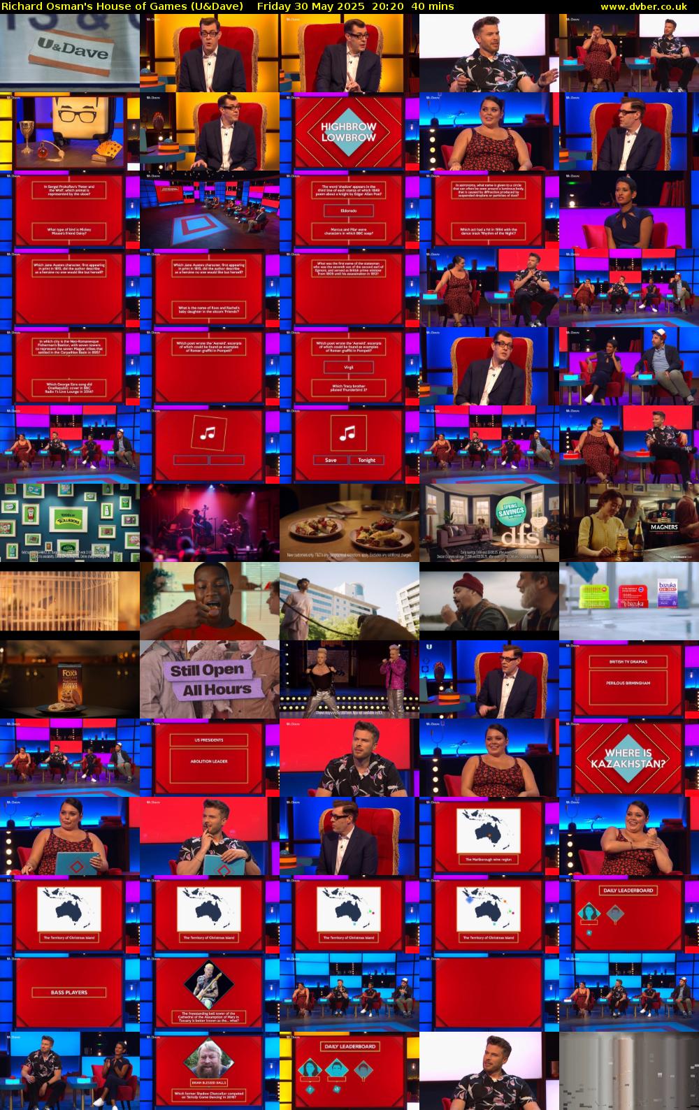 Richard Osman's House of Games (U&Dave) Friday 30 May 2025 20:20 - 21:00