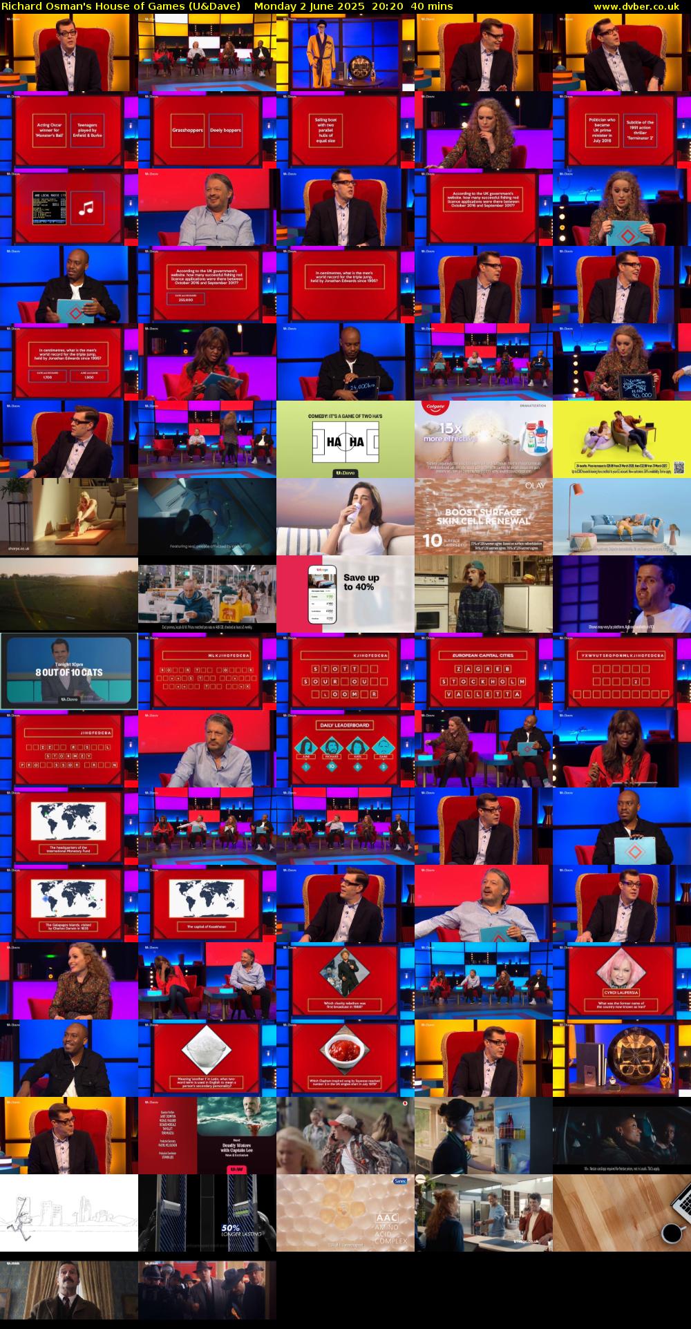 Richard Osman's House of Games (U&Dave) Monday 2 June 2025 20:20 - 21:00