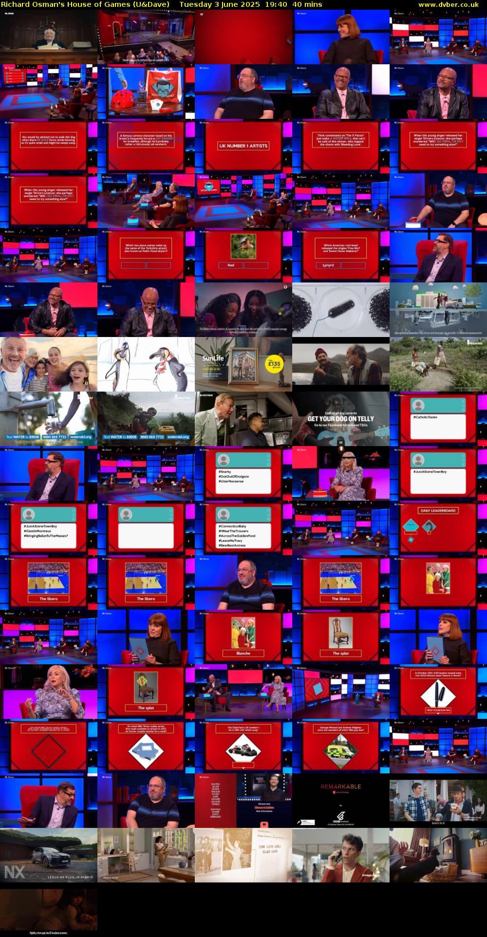 Richard Osman's House of Games (U&Dave) Tuesday 3 June 2025 19:40 - 20:20