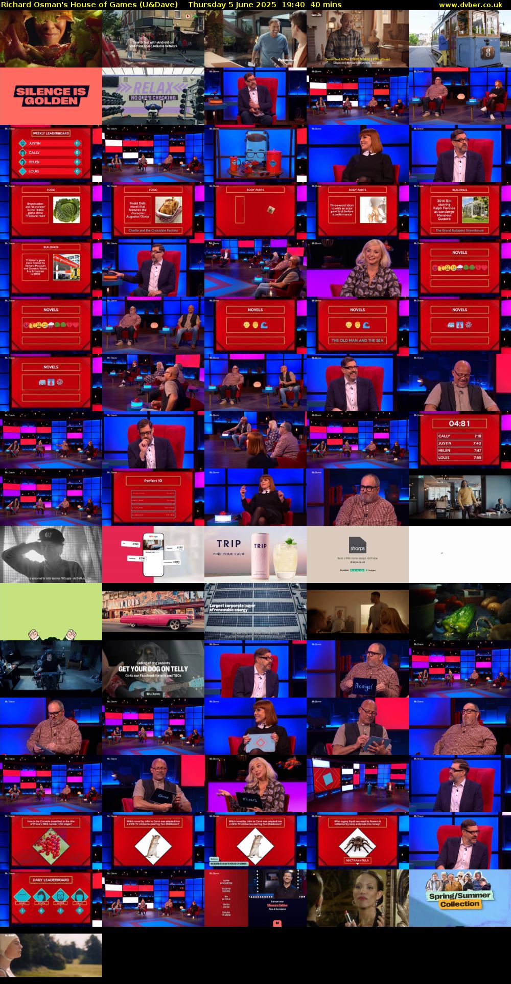 Richard Osman's House of Games (U&Dave) Thursday 5 June 2025 19:40 - 20:20
