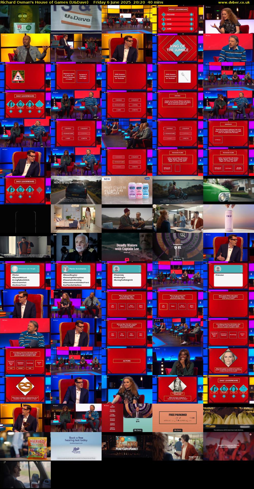 Richard Osman's House of Games (U&Dave) Friday 6 June 2025 20:20 - 21:00