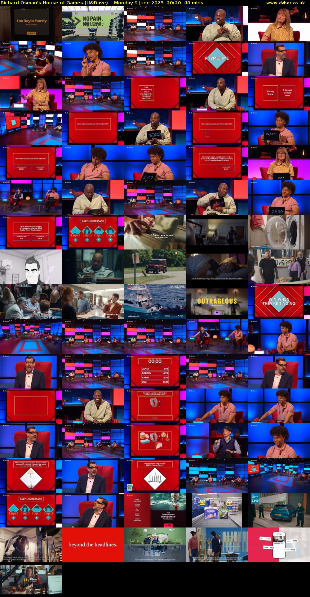 Richard Osman's House of Games (U&Dave) Monday 9 June 2025 20:20 - 21:00
