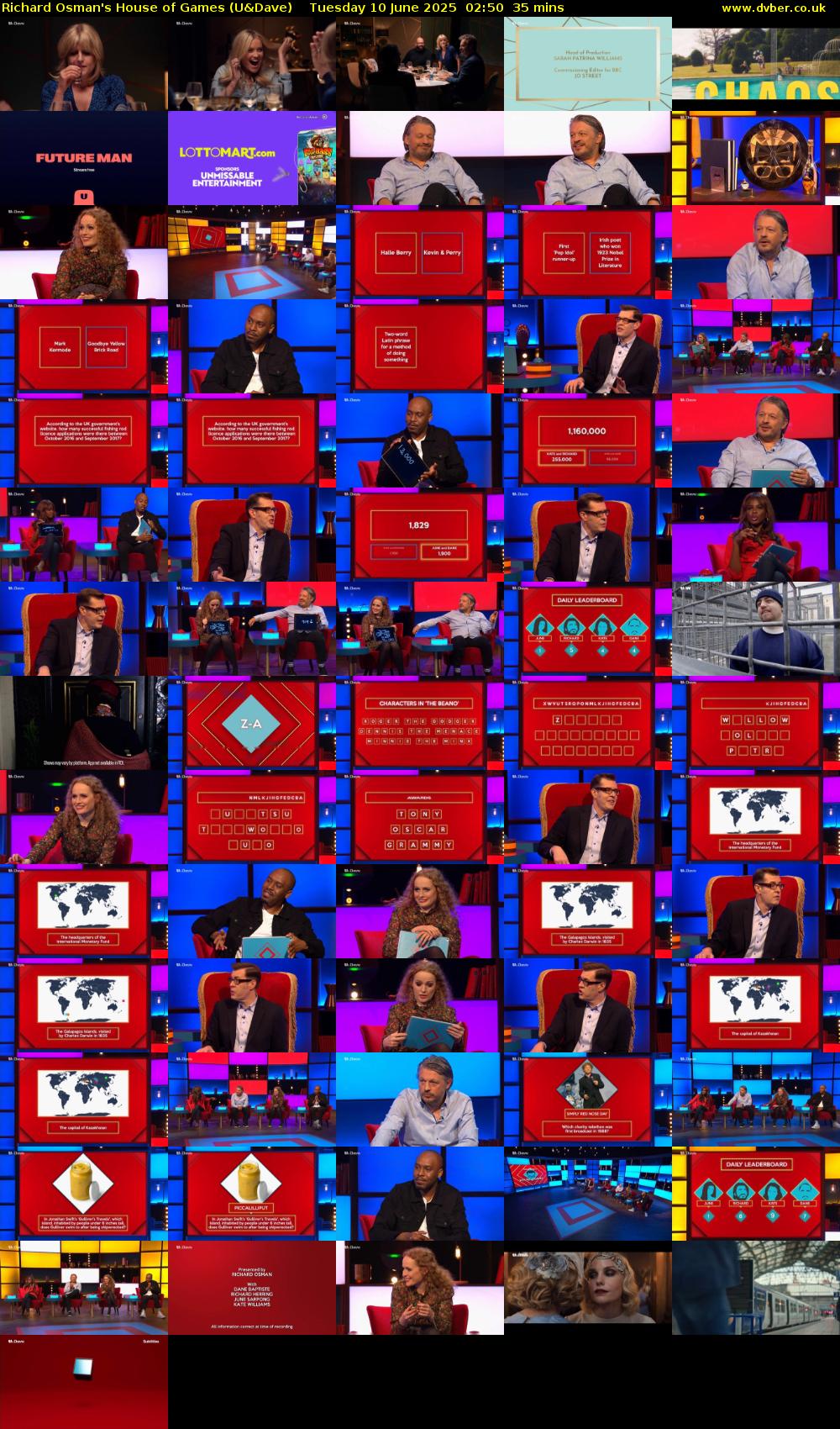 Richard Osman's House of Games (U&Dave) Tuesday 10 June 2025 02:50 - 03:25