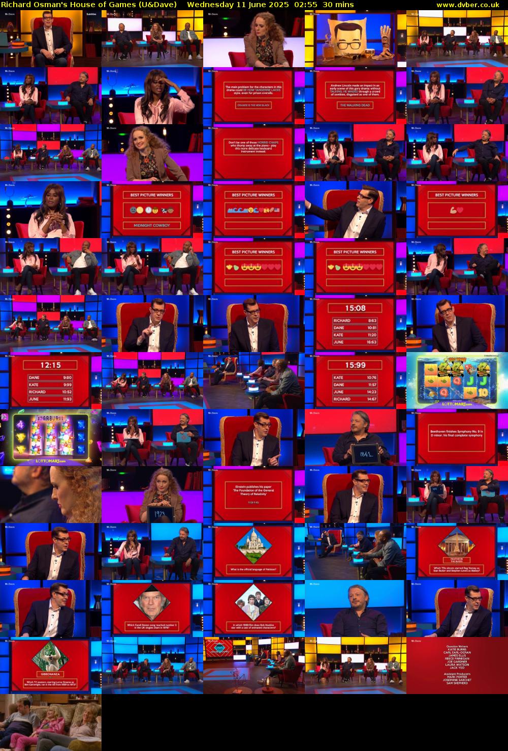 Richard Osman's House of Games (U&Dave) Wednesday 11 June 2025 02:55 - 03:25