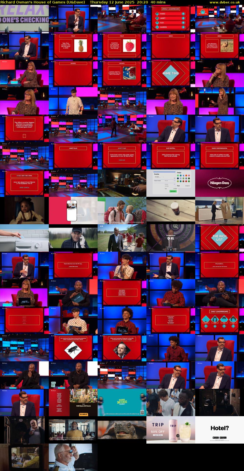 Richard Osman's House of Games (U&Dave) Thursday 12 June 2025 20:20 - 21:00