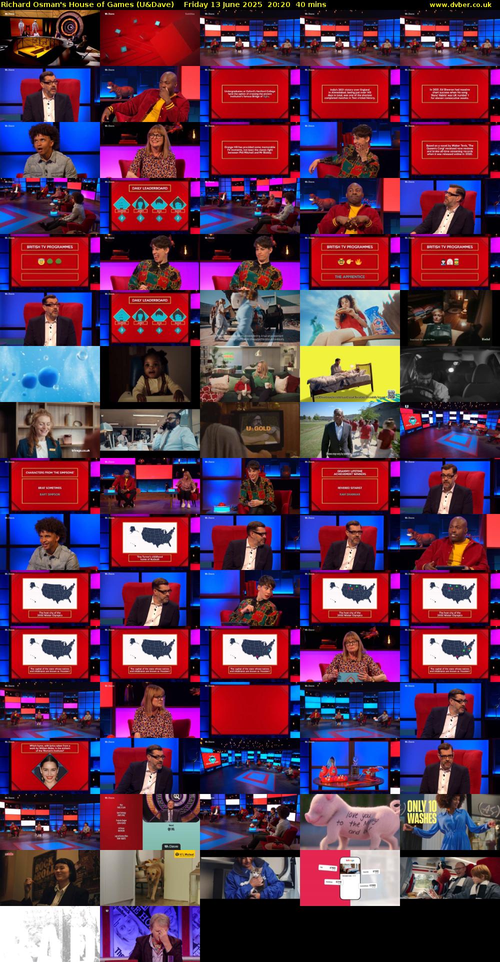 Richard Osman's House of Games (U&Dave) Friday 13 June 2025 20:20 - 21:00