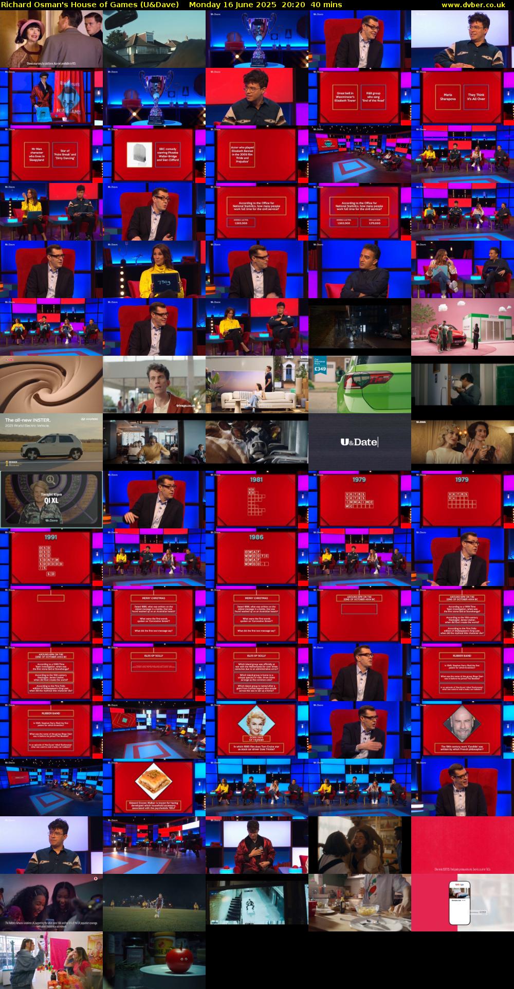 Richard Osman's House of Games (U&Dave) Monday 16 June 2025 20:20 - 21:00