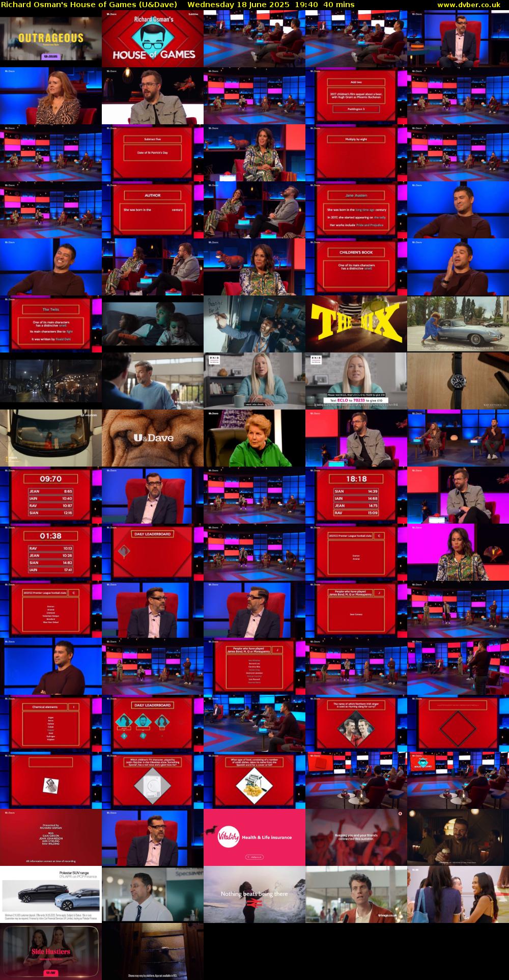 Richard Osman's House of Games (U&Dave) Wednesday 18 June 2025 19:40 - 20:20
