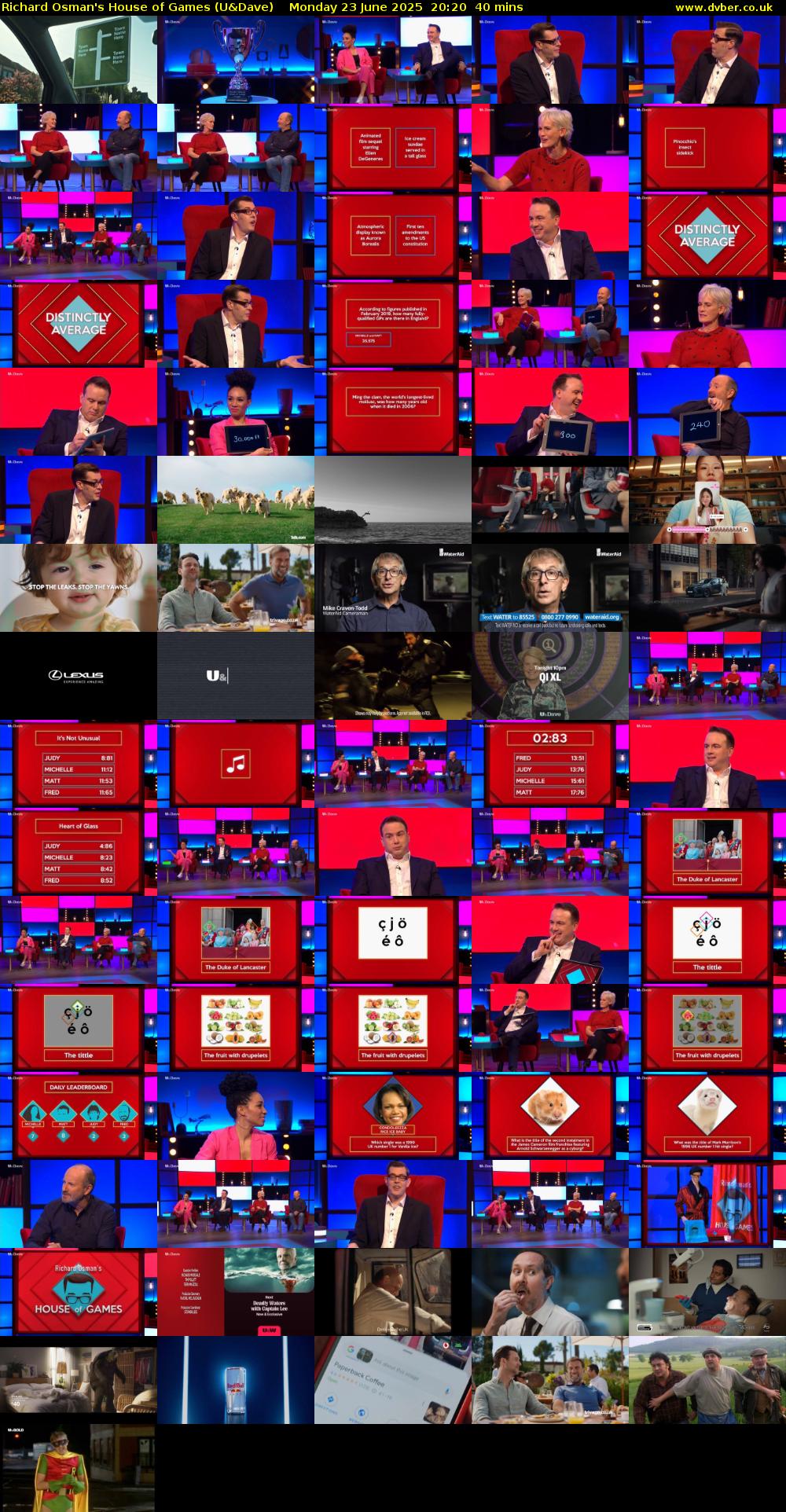 Richard Osman's House of Games (U&Dave) Monday 23 June 2025 20:20 - 21:00