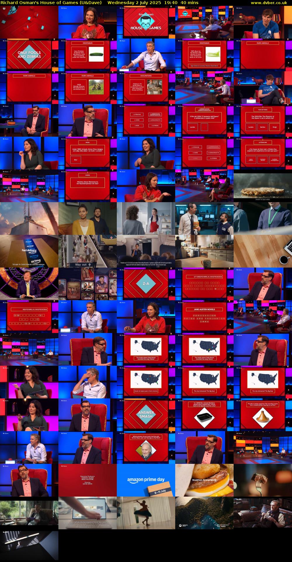 Richard Osman's House of Games (U&Dave) Wednesday 2 July 2025 19:40 - 20:20