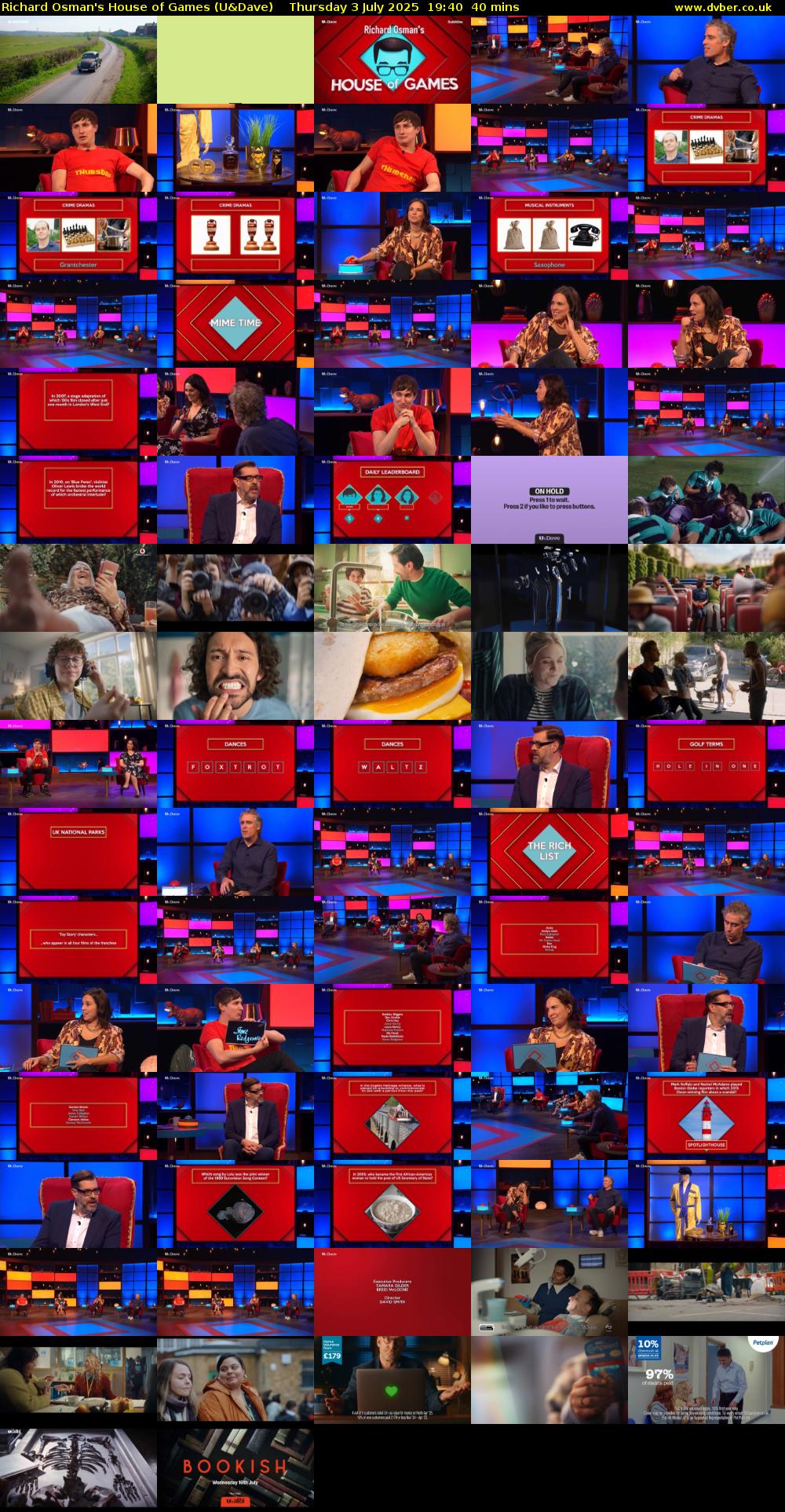 Richard Osman's House of Games (U&Dave) Thursday 3 July 2025 19:40 - 20:20