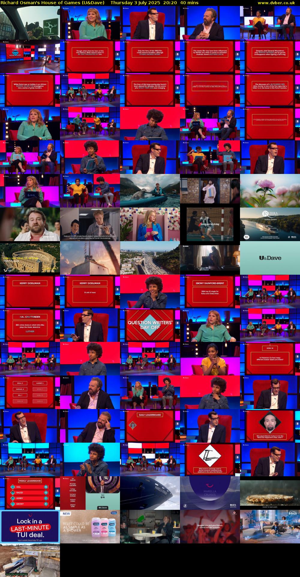 Richard Osman's House of Games (U&Dave) Thursday 3 July 2025 20:20 - 21:00