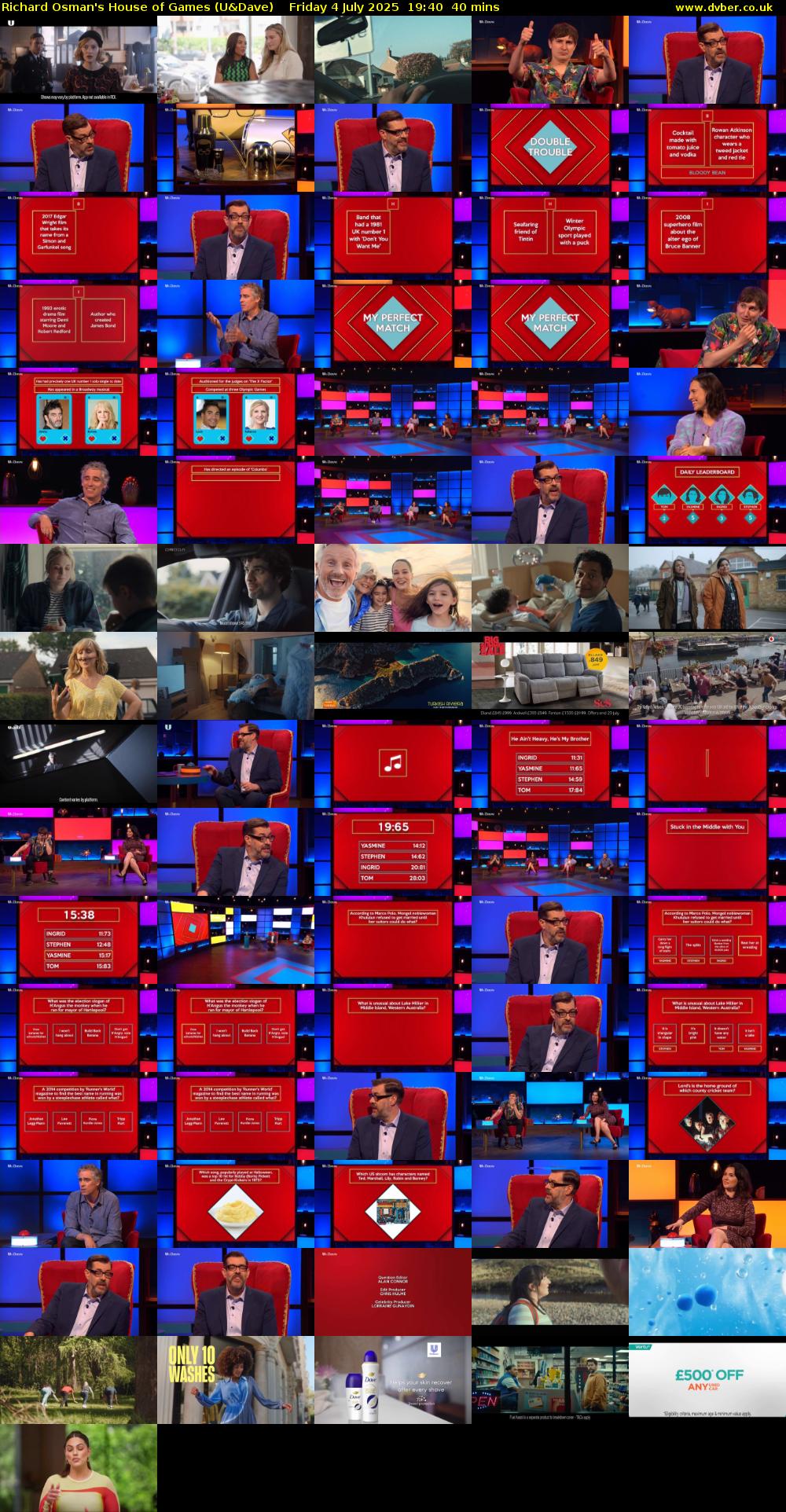 Richard Osman's House of Games (U&Dave) Friday 4 July 2025 19:40 - 20:20