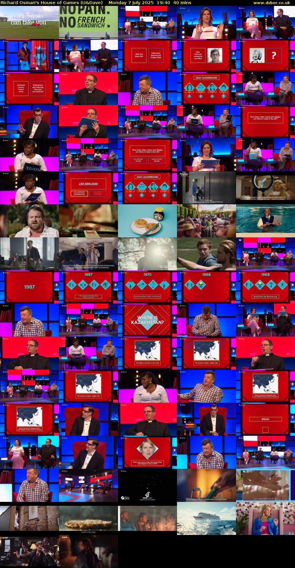 Richard Osman's House of Games (U&Dave) Monday 7 July 2025 19:40 - 20:20