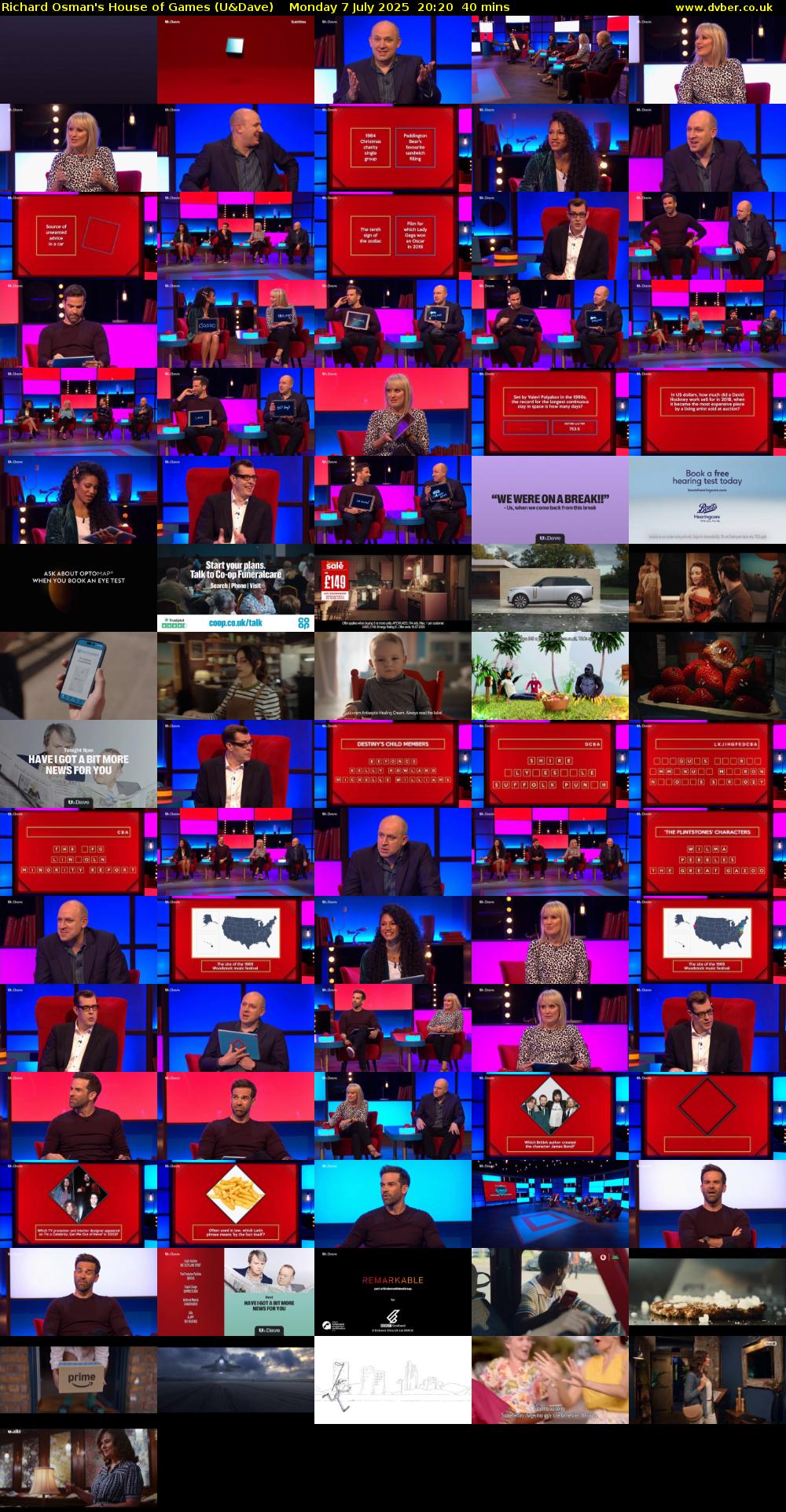 Richard Osman's House of Games (U&Dave) Monday 7 July 2025 20:20 - 21:00