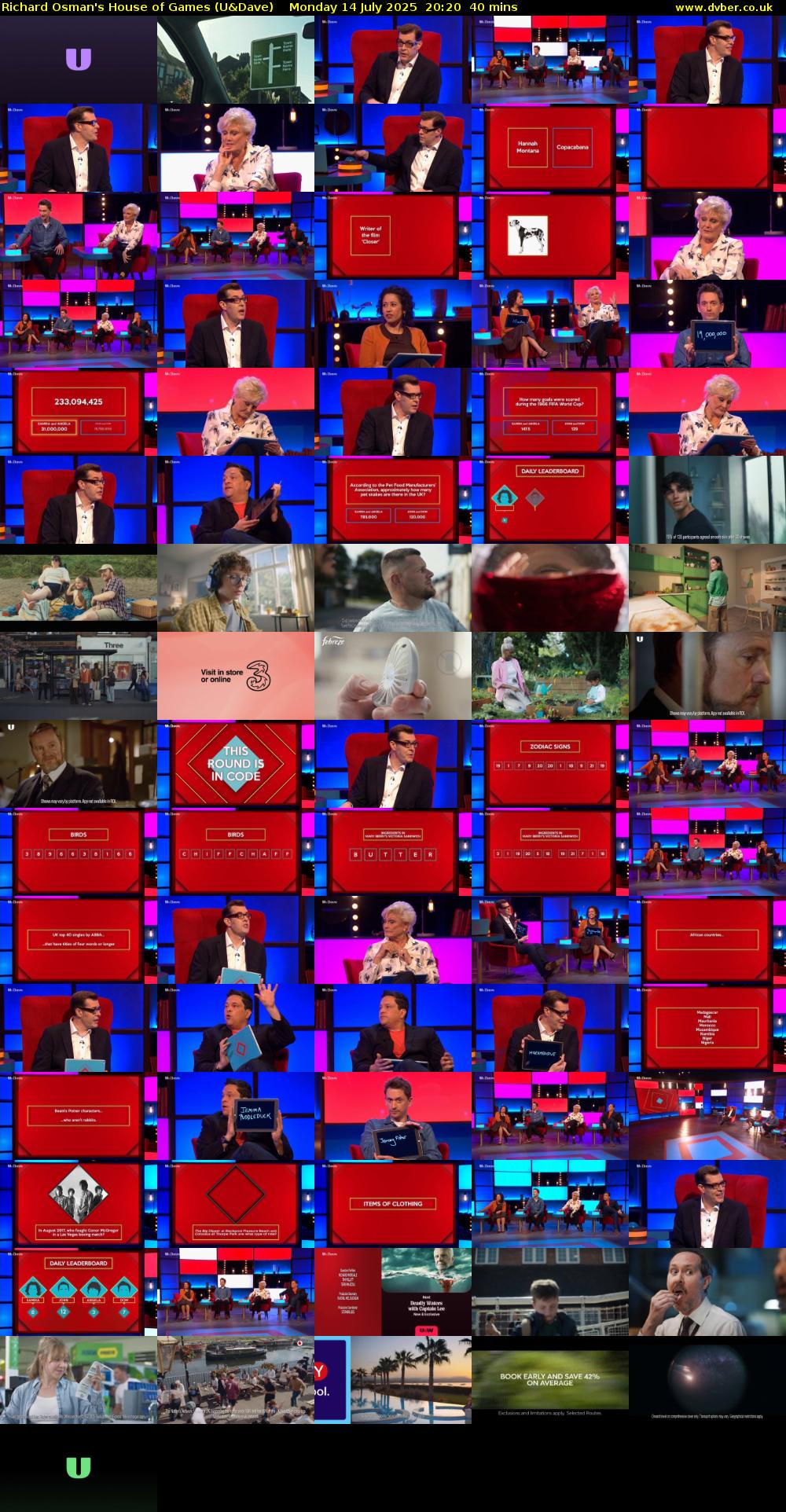 Richard Osman's House of Games (U&Dave) Monday 14 July 2025 20:20 - 21:00