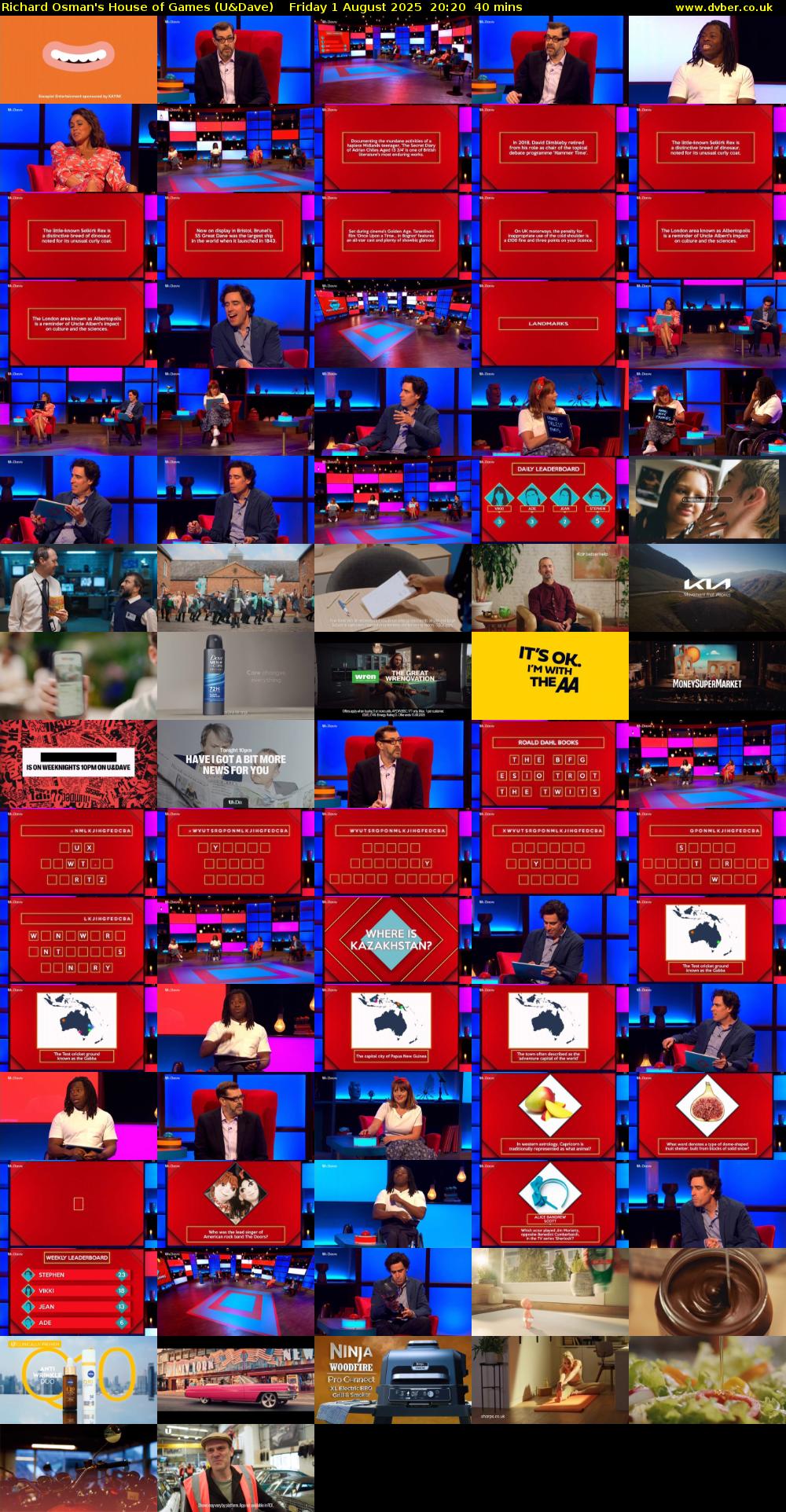 Richard Osman's House of Games (U&Dave) Friday 1 August 2025 20:20 - 21:00