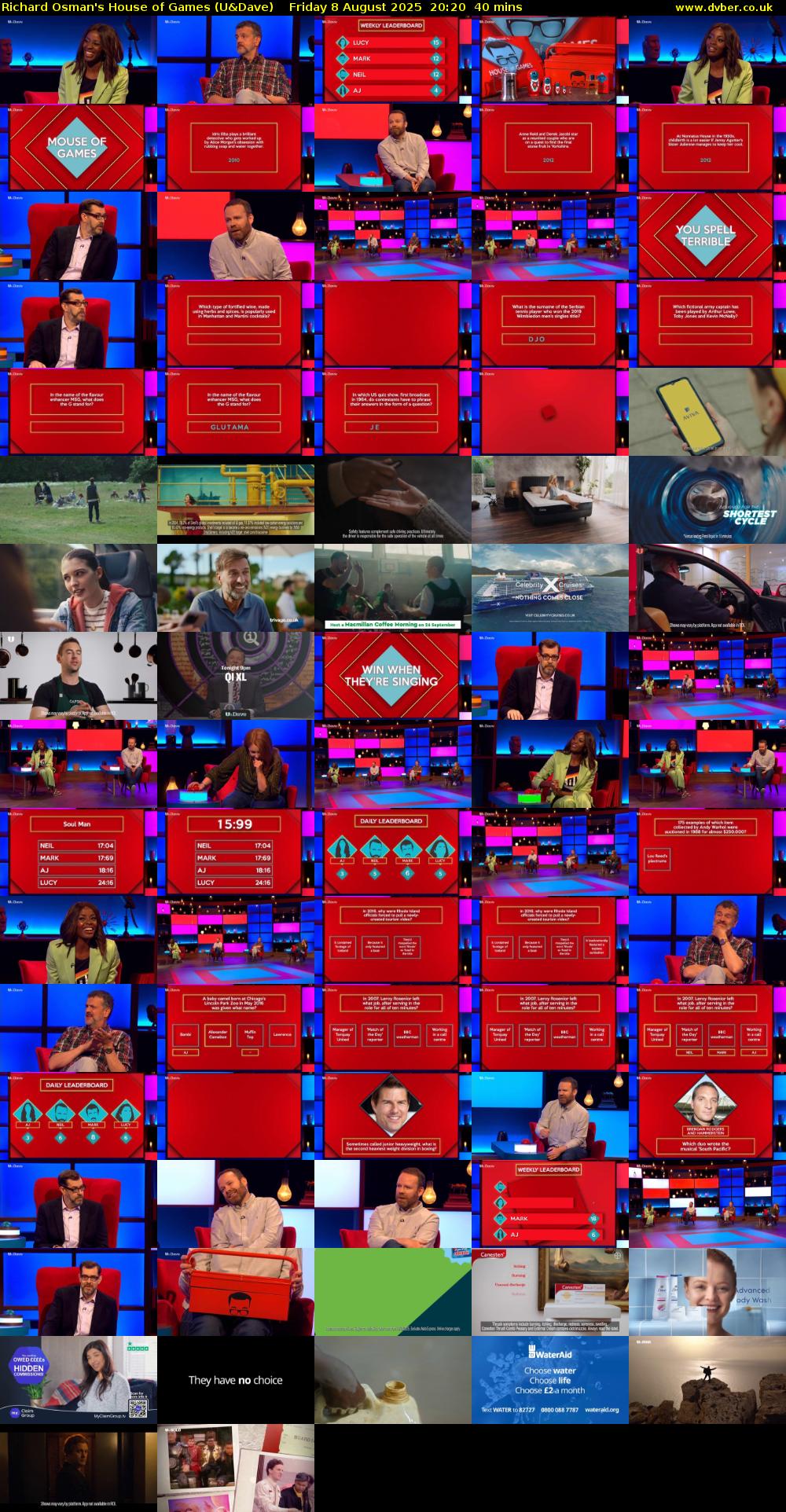 Richard Osman's House of Games (U&Dave) Friday 8 August 2025 20:20 - 21:00