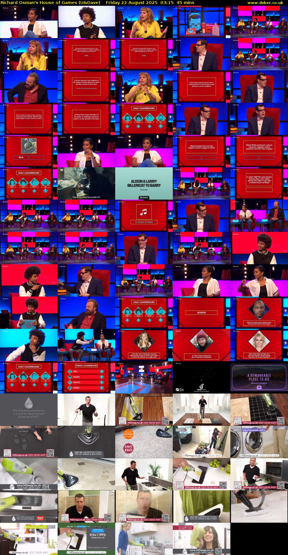 Richard Osman's House of Games (U&Dave) Friday 22 August 2025 03:15 - 04:00