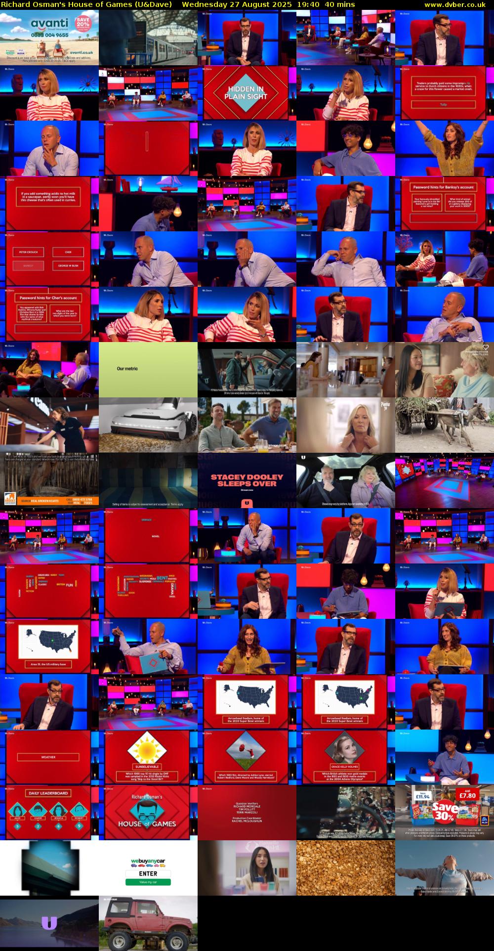 Richard Osman's House of Games (U&Dave) Wednesday 27 August 2025 19:40 - 20:20