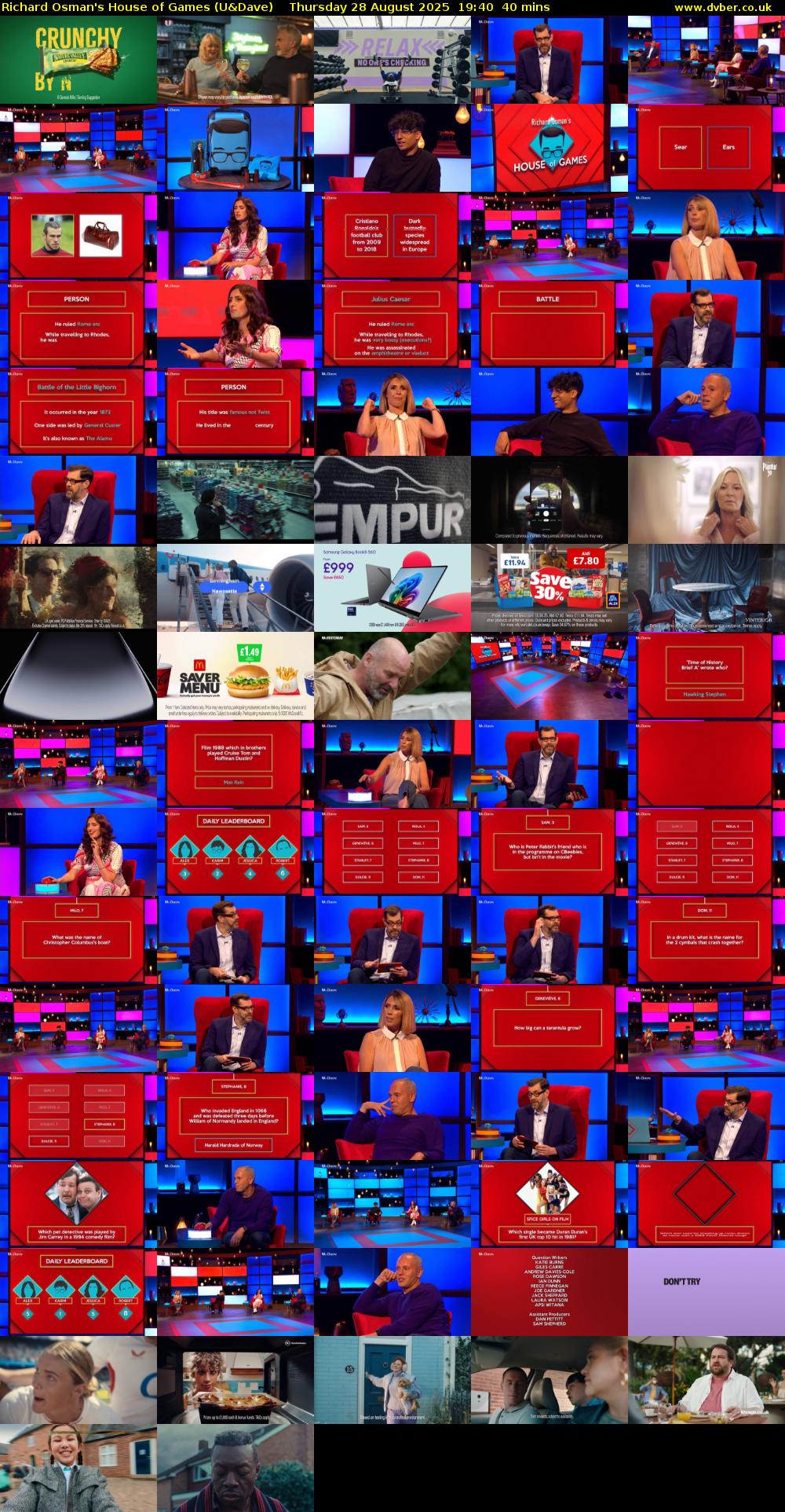 Richard Osman's House of Games (U&Dave) Thursday 28 August 2025 19:40 - 20:20