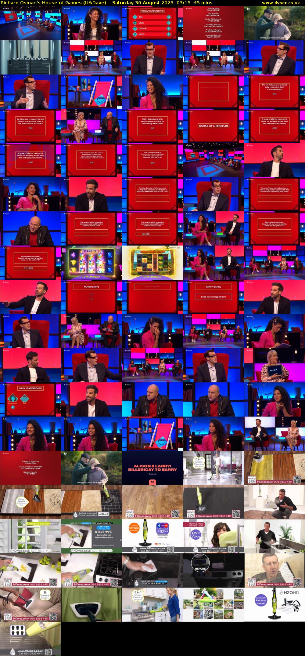 Richard Osman's House of Games (U&Dave) Saturday 30 August 2025 03:15 - 04:00