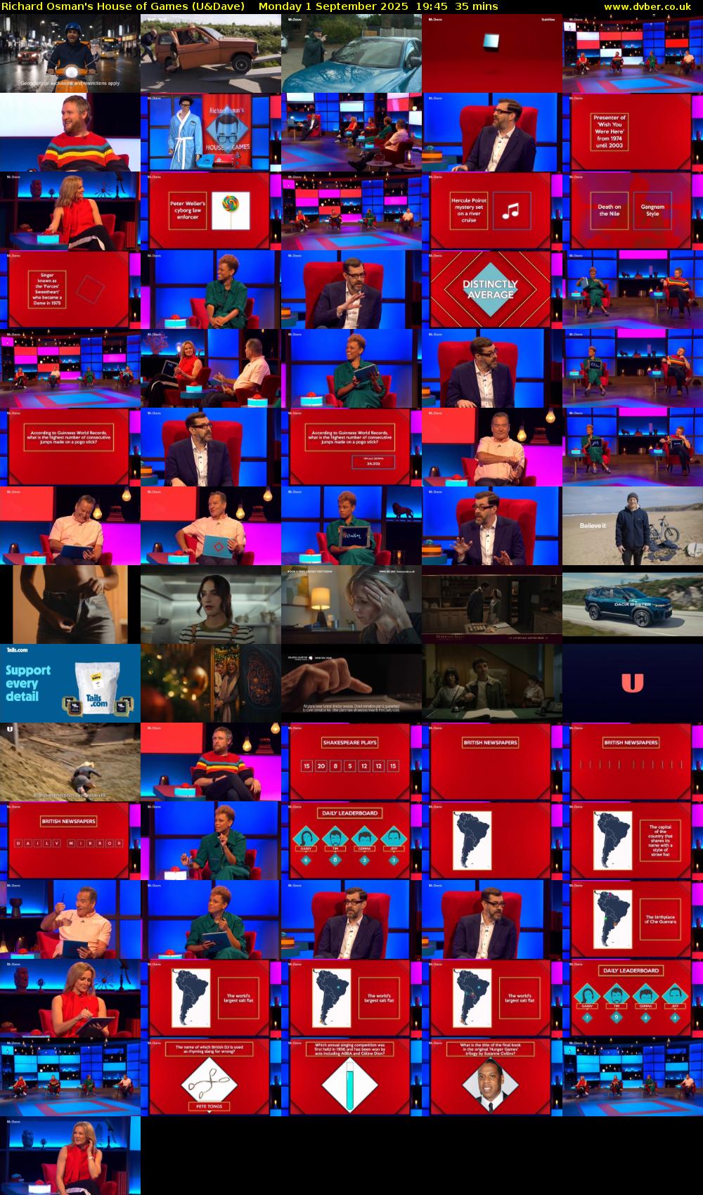Richard Osman's House of Games (U&Dave) Monday 1 September 2025 19:45 - 20:20