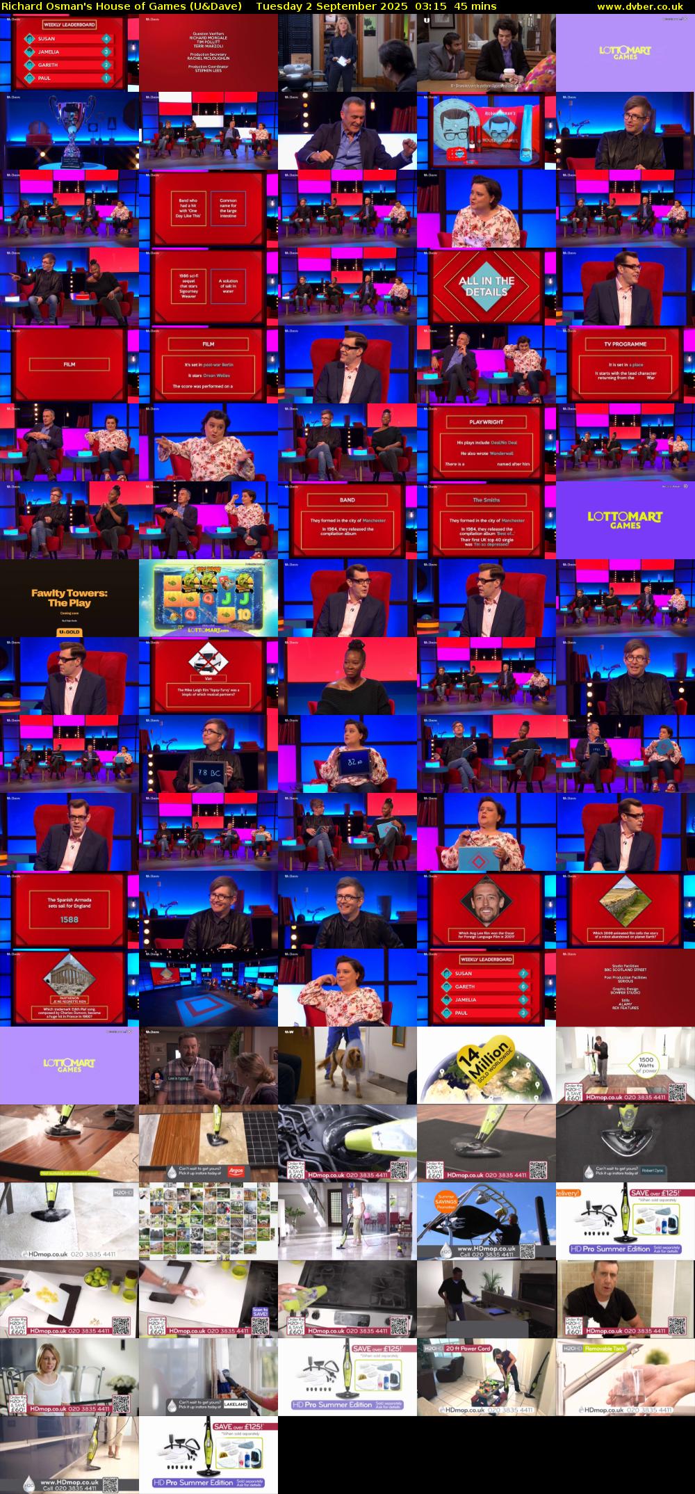 Richard Osman's House of Games (U&Dave) Tuesday 2 September 2025 03:15 - 04:00
