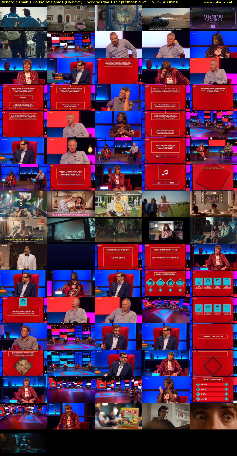 Richard Osman's House of Games (U&Dave) Wednesday 10 September 2025 19:35 - 20:15
