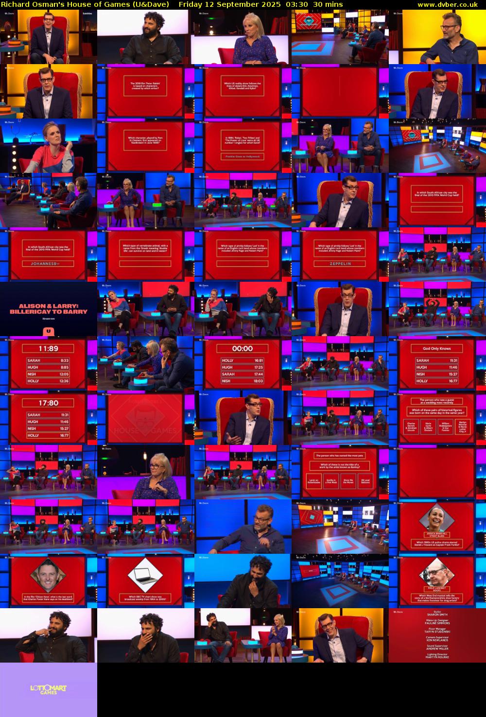 Richard Osman's House of Games (U&Dave) Friday 12 September 2025 03:30 - 04:00