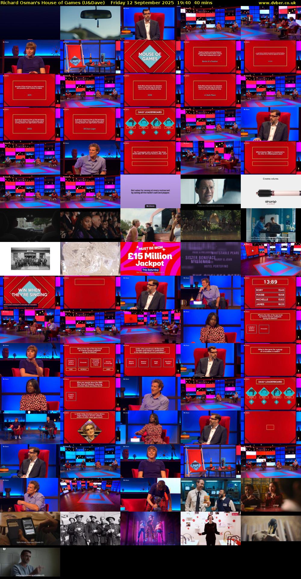 Richard Osman's House of Games (U&Dave) Friday 12 September 2025 19:40 - 20:20