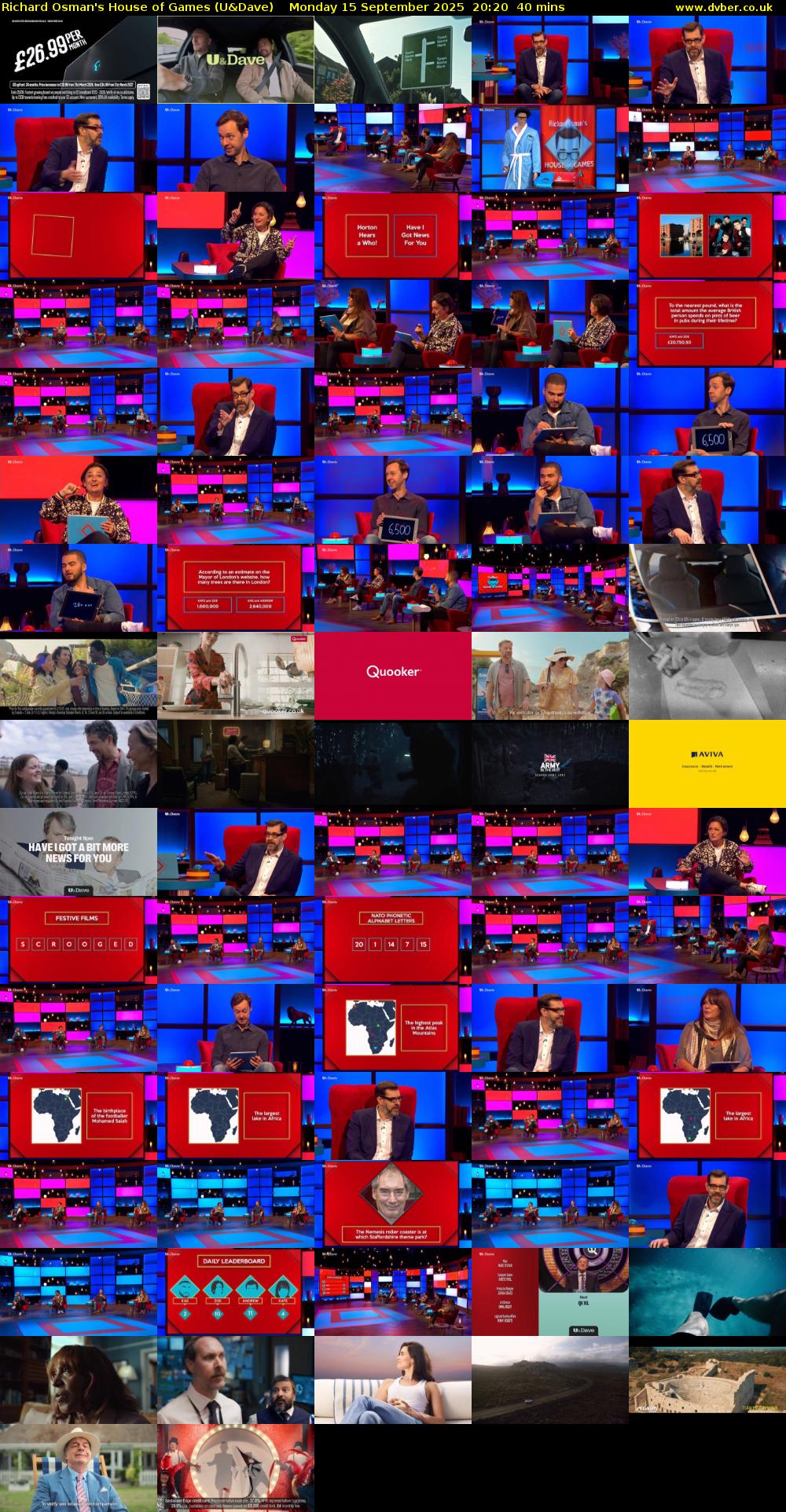 Richard Osman's House of Games (U&Dave) Monday 15 September 2025 20:20 - 21:00