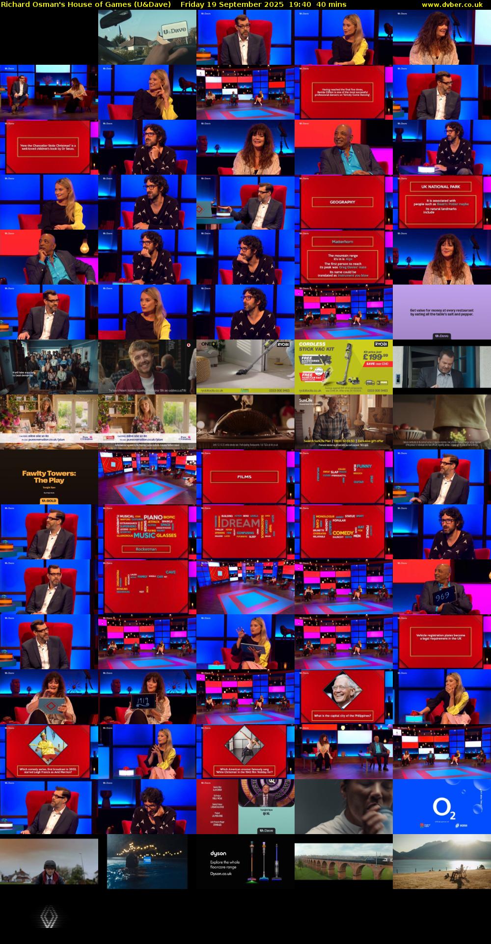 Richard Osman's House of Games (U&Dave) Friday 19 September 2025 19:40 - 20:20