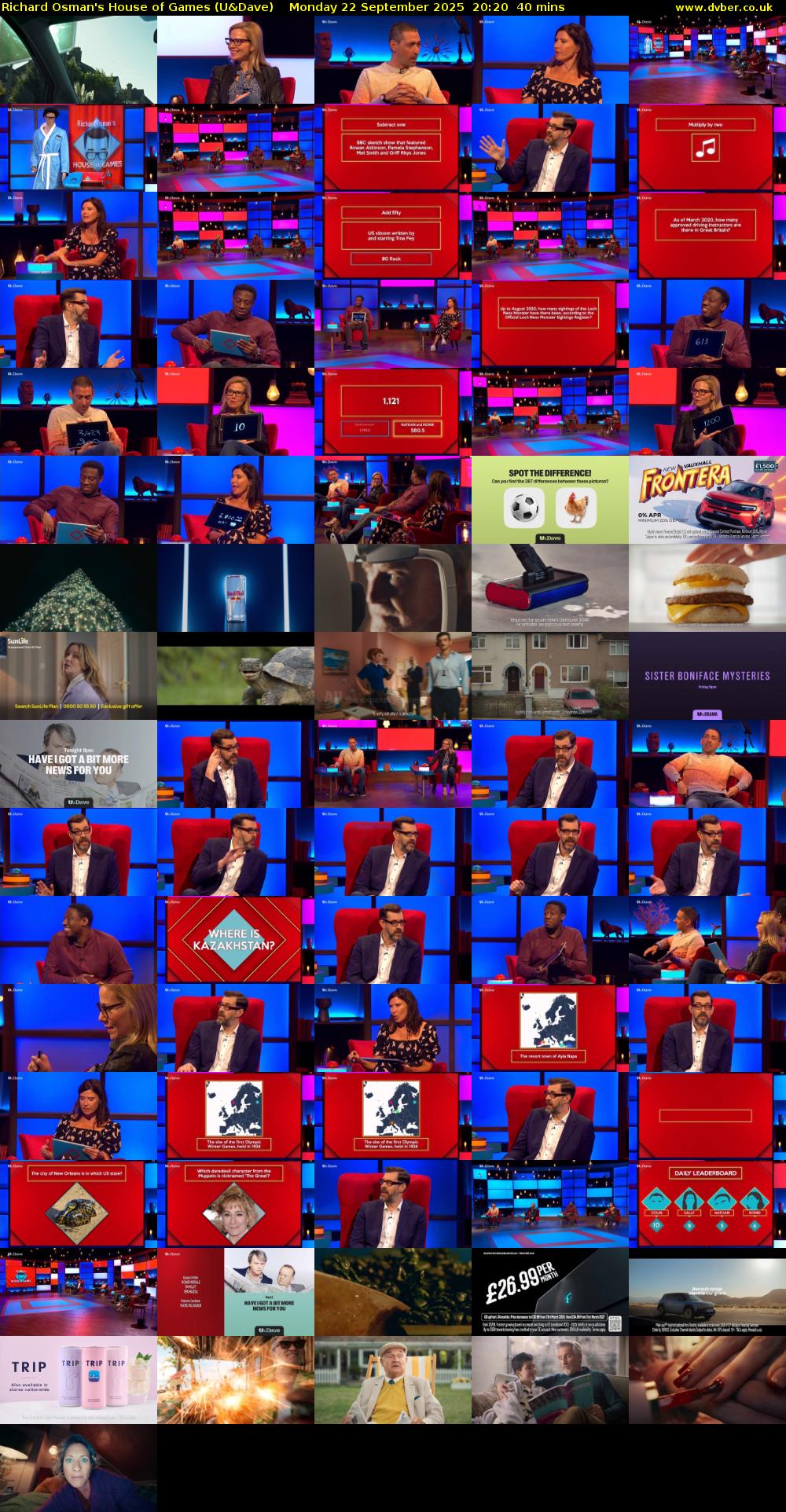 Richard Osman's House of Games (U&Dave) Monday 22 September 2025 20:20 - 21:00