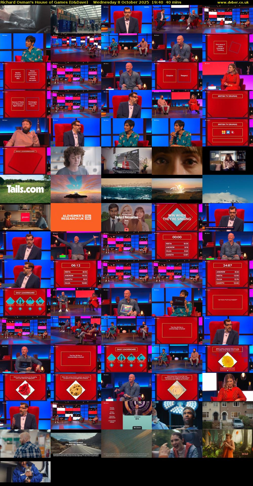 Richard Osman's House of Games (U&Dave) Wednesday 8 October 2025 19:40 - 20:20