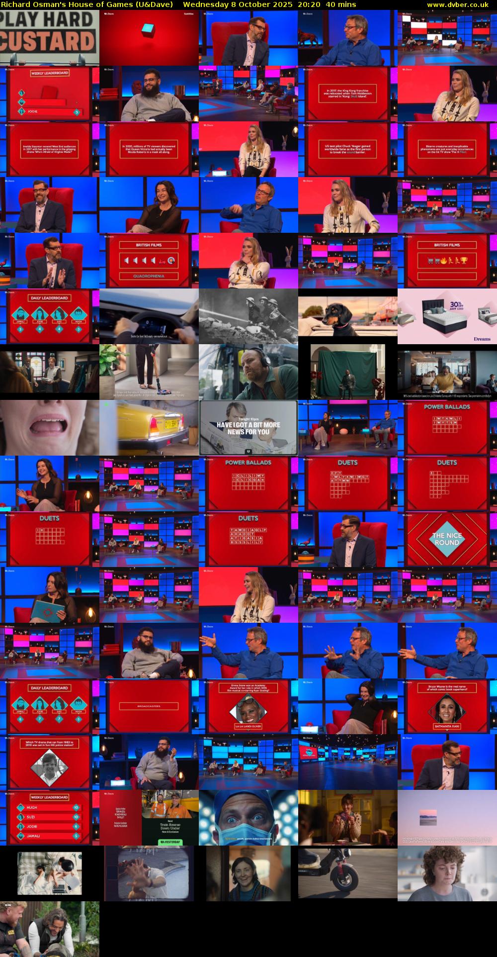 Richard Osman's House of Games (U&Dave) Wednesday 8 October 2025 20:20 - 21:00