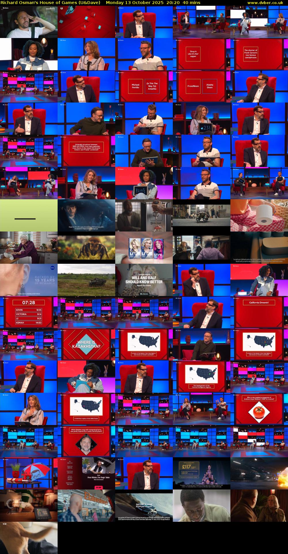 Richard Osman's House of Games (U&Dave) Monday 13 October 2025 20:20 - 21:00