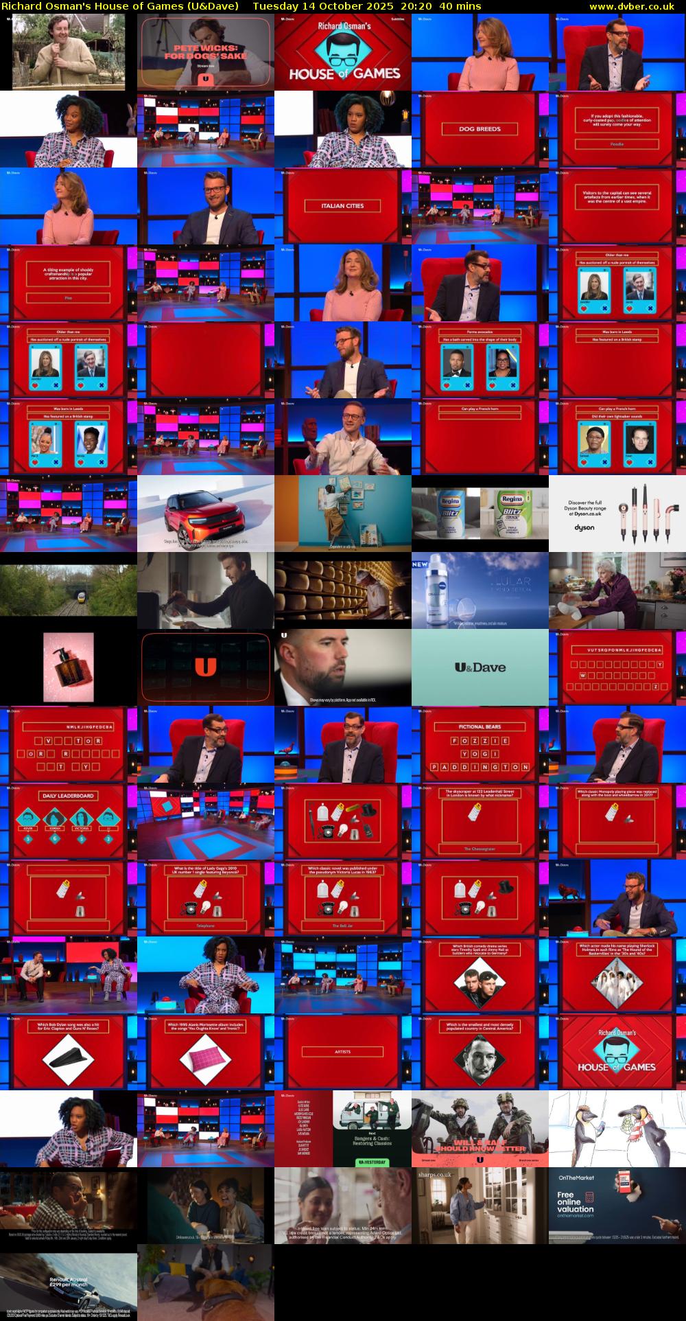 Richard Osman's House of Games (U&Dave) Tuesday 14 October 2025 20:20 - 21:00