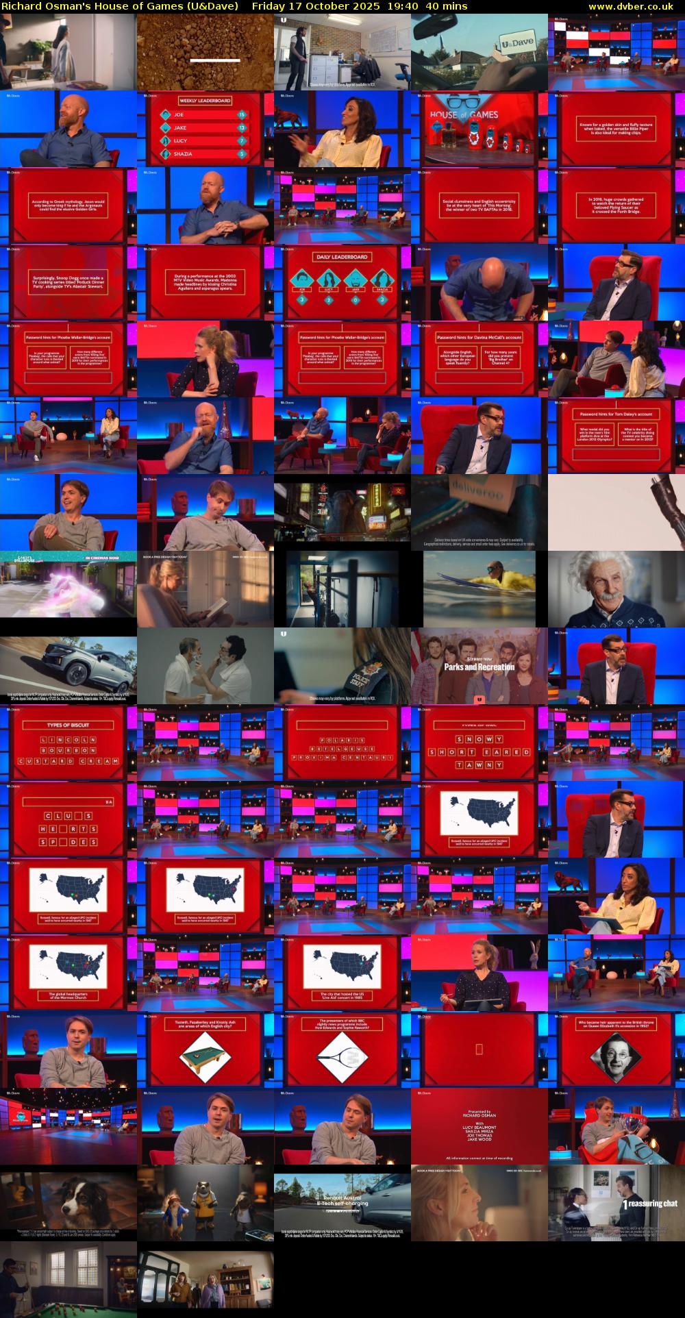 Richard Osman's House of Games (U&Dave) Friday 17 October 2025 19:40 - 20:20