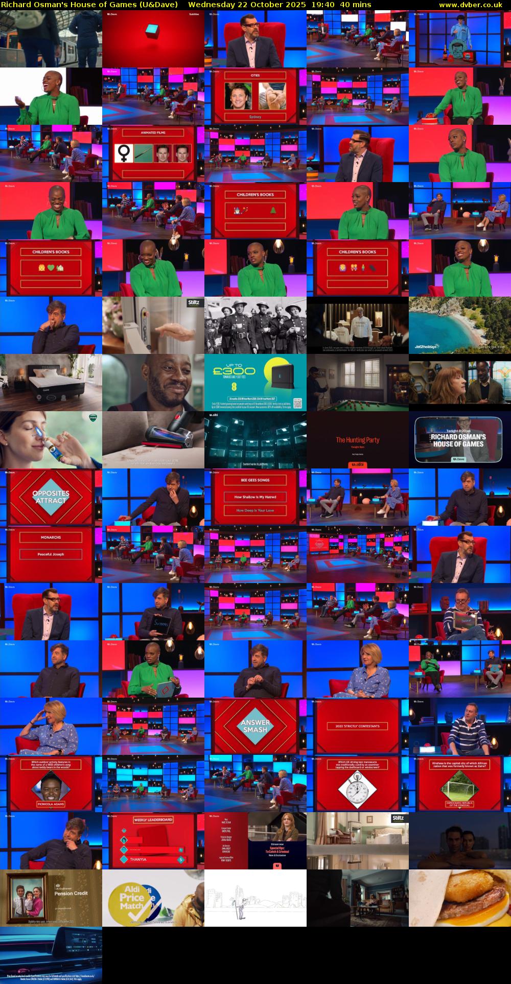 Richard Osman's House of Games (U&Dave) Wednesday 22 October 2025 19:40 - 20:20