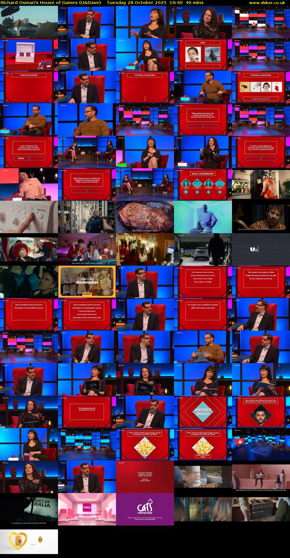 Richard Osman's House of Games (U&Dave) Tuesday 28 October 2025 19:40 - 20:20