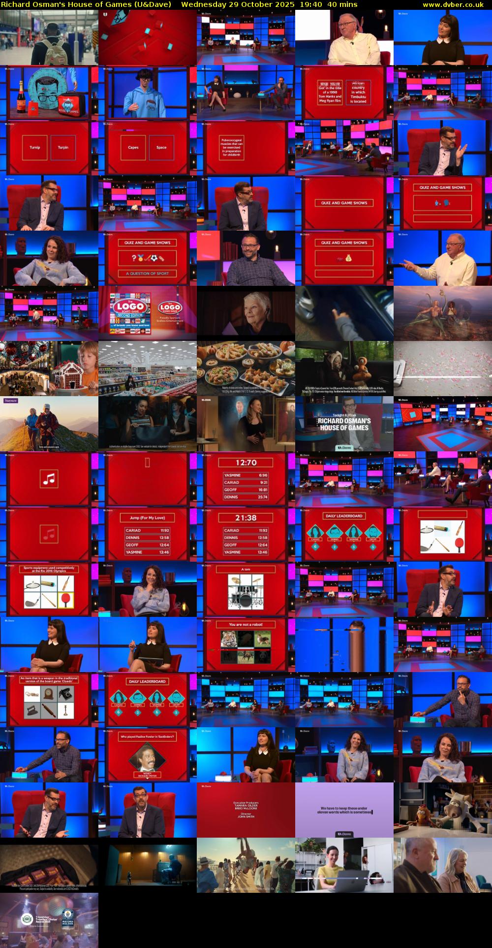 Richard Osman's House of Games (U&Dave) Wednesday 29 October 2025 19:40 - 20:20
