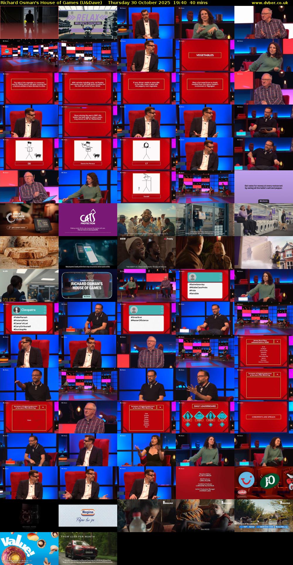 Richard Osman's House of Games (U&Dave) Thursday 30 October 2025 19:40 - 20:20