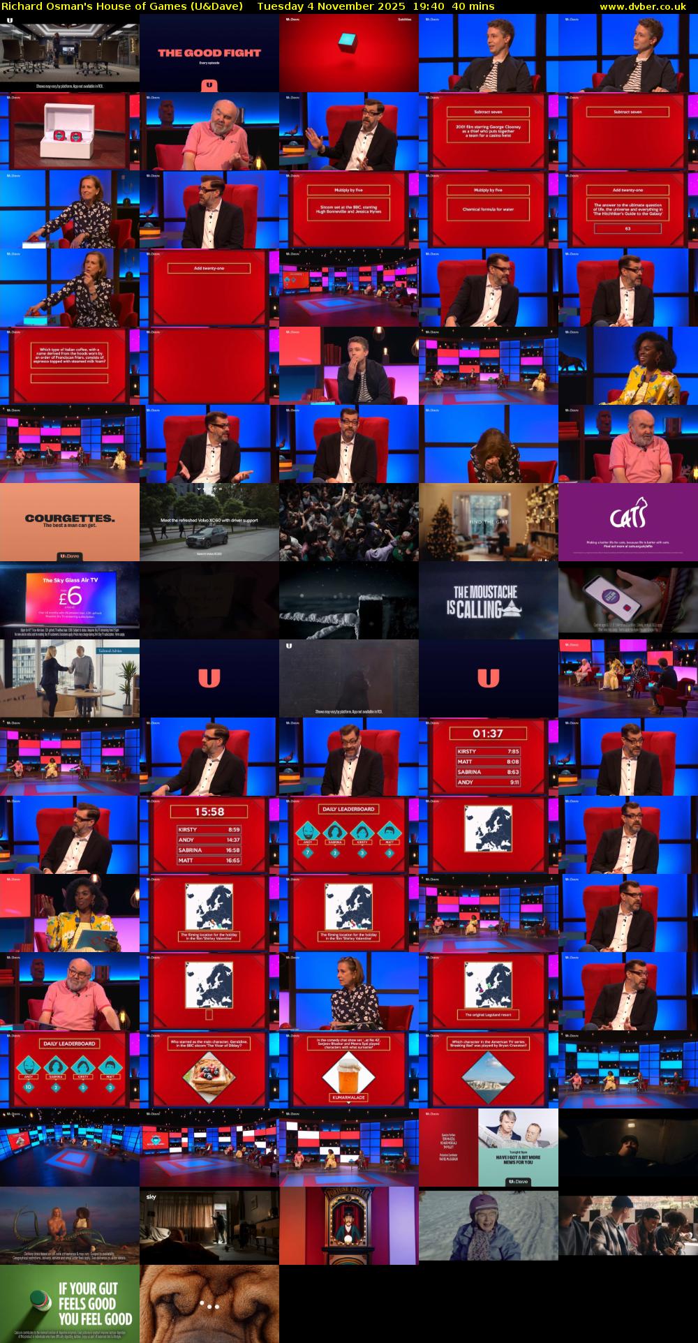 Richard Osman's House of Games (U&Dave) Tuesday 4 November 2025 19:40 - 20:20