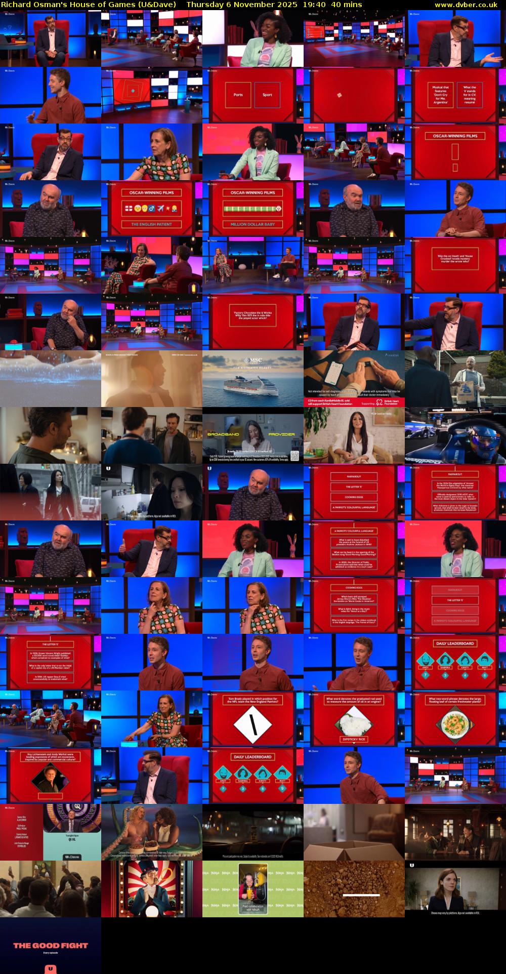 Richard Osman's House of Games (U&Dave) Thursday 6 November 2025 19:40 - 20:20