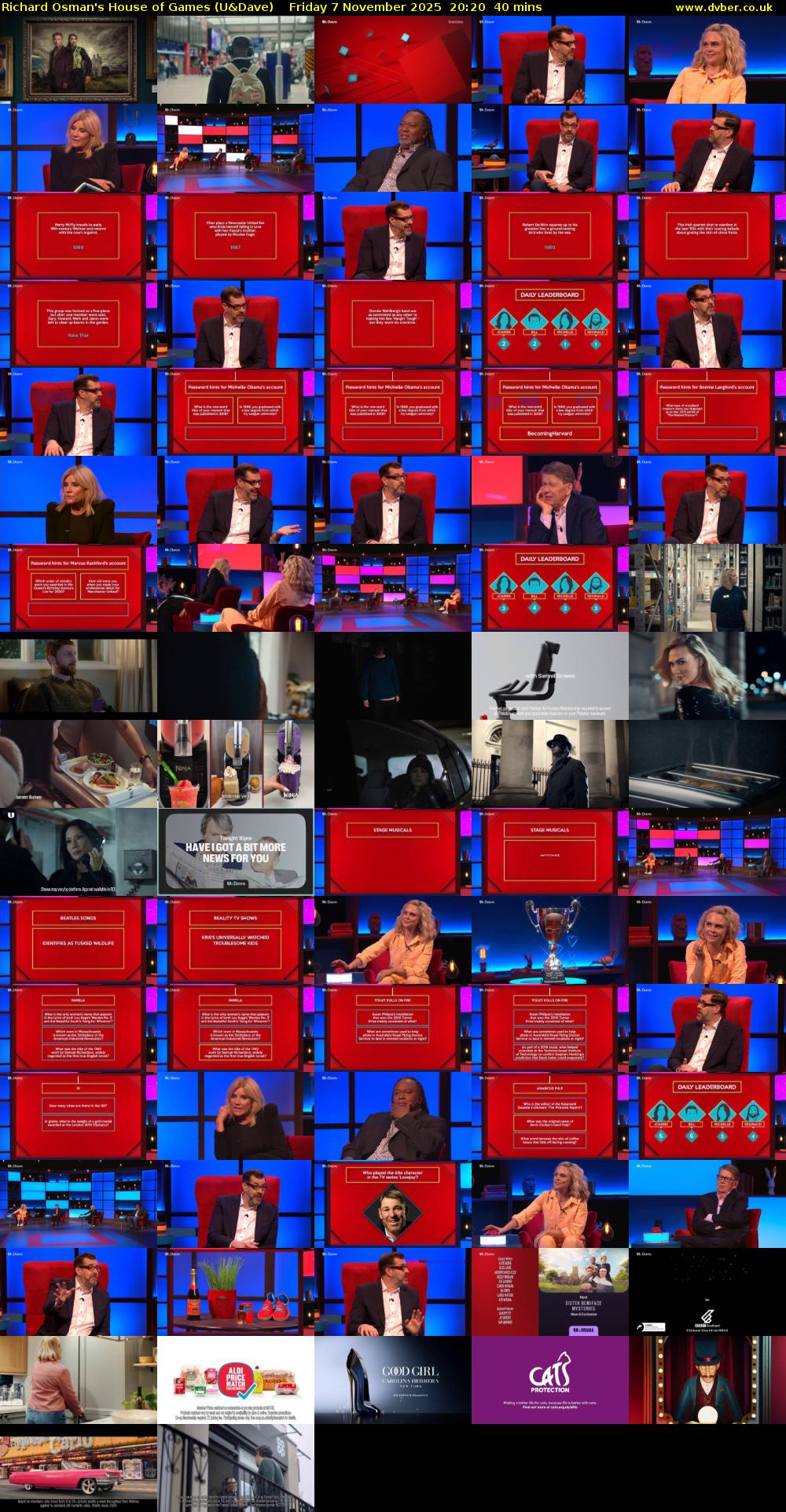 Richard Osman's House of Games (U&Dave) Friday 7 November 2025 20:20 - 21:00