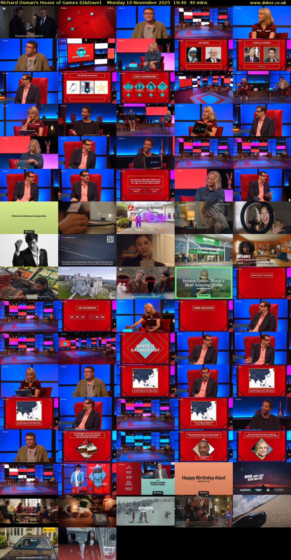 Richard Osman's House of Games (U&Dave) Monday 10 November 2025 19:40 - 20:20