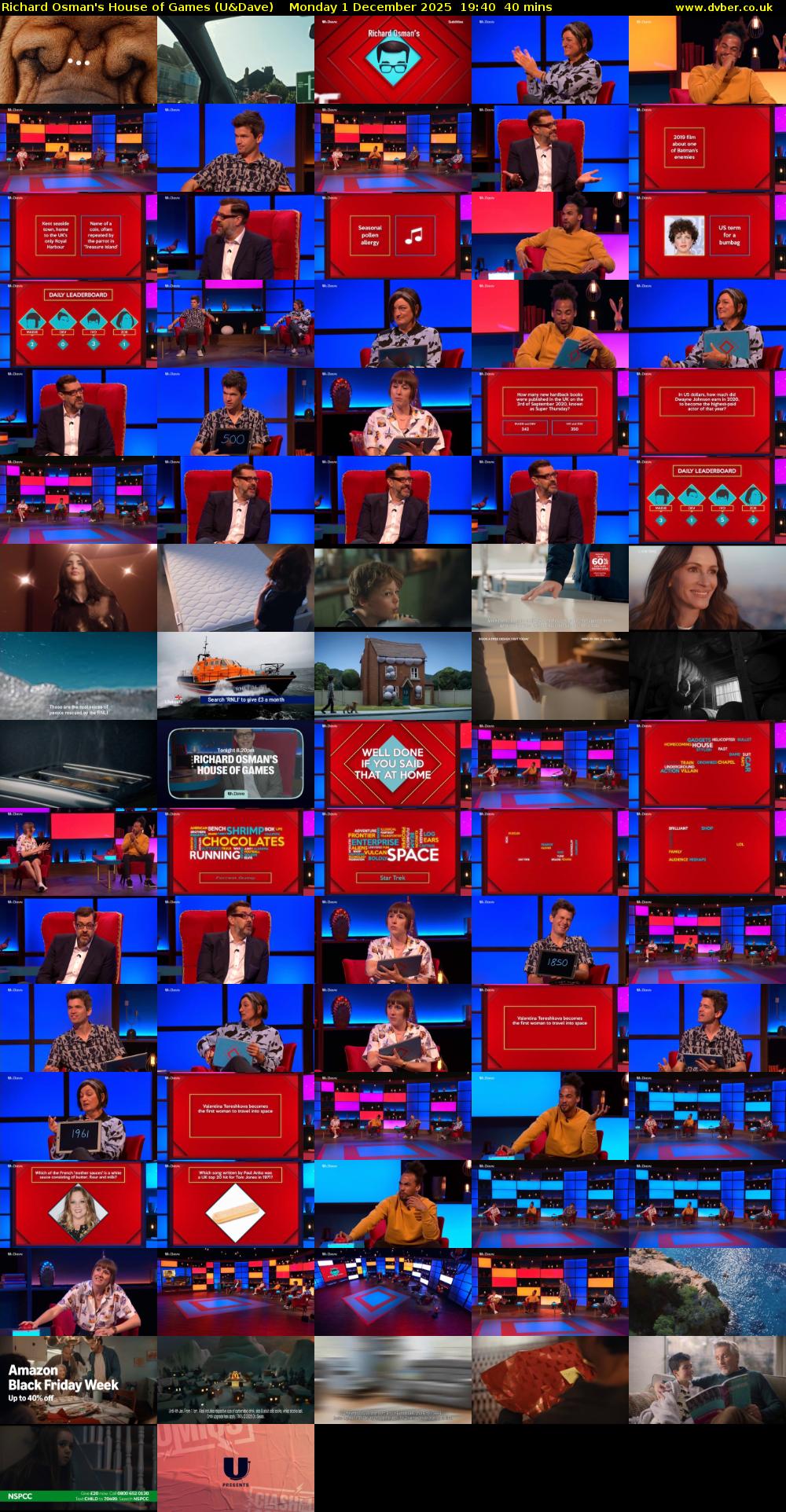 Richard Osman's House of Games (U&Dave) Monday 1 December 2025 19:40 - 20:20