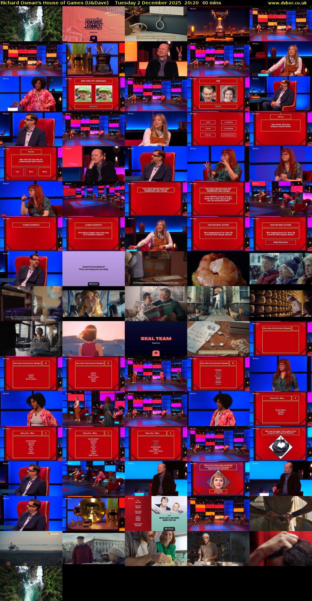 Richard Osman's House of Games (U&Dave) Tuesday 2 December 2025 20:20 - 21:00